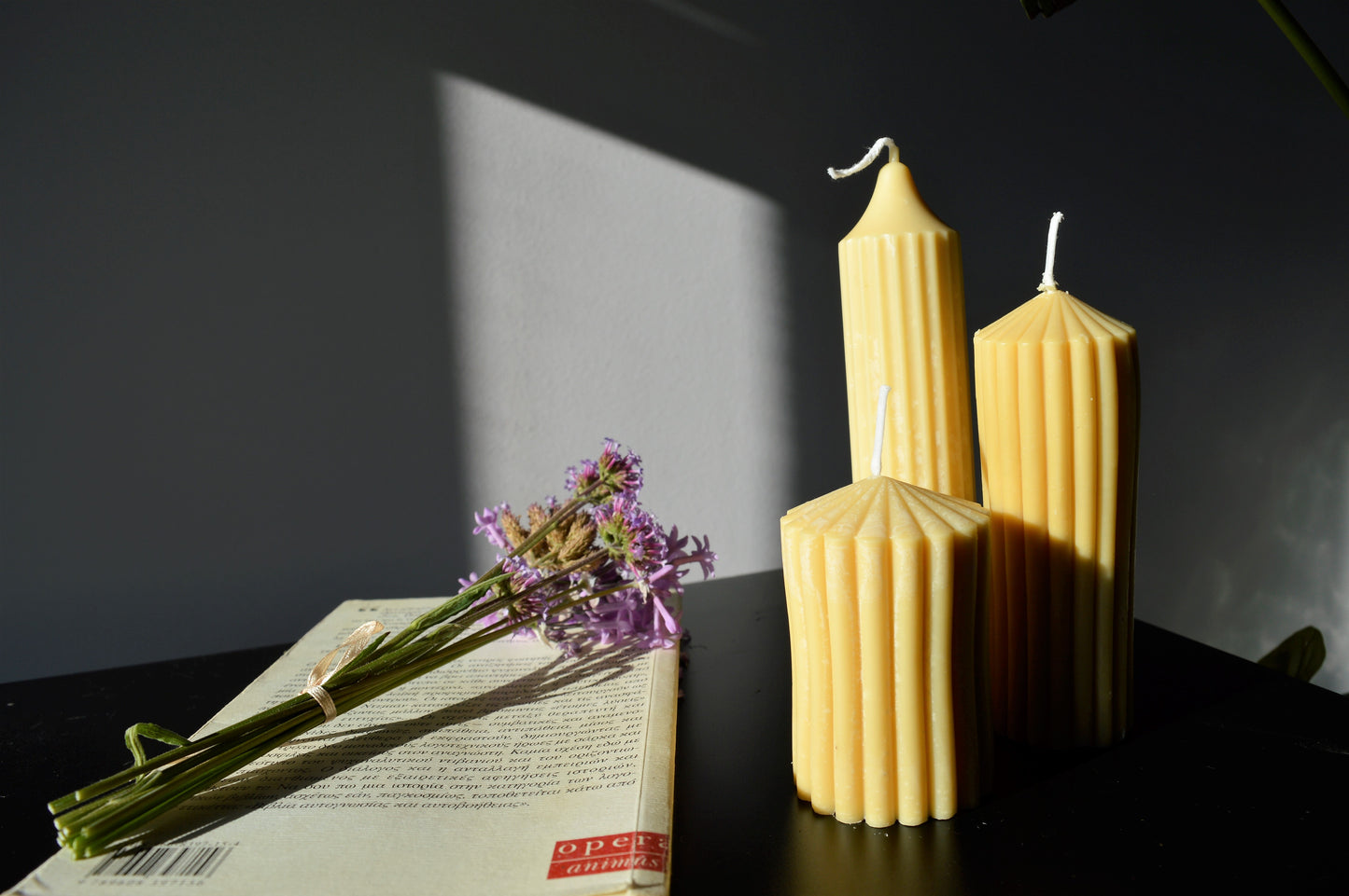 Rib Pillar Set Candle