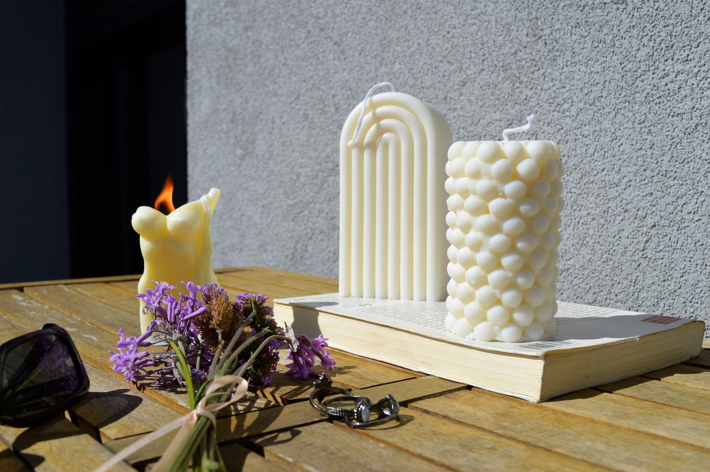 Bubble Pillar Candle