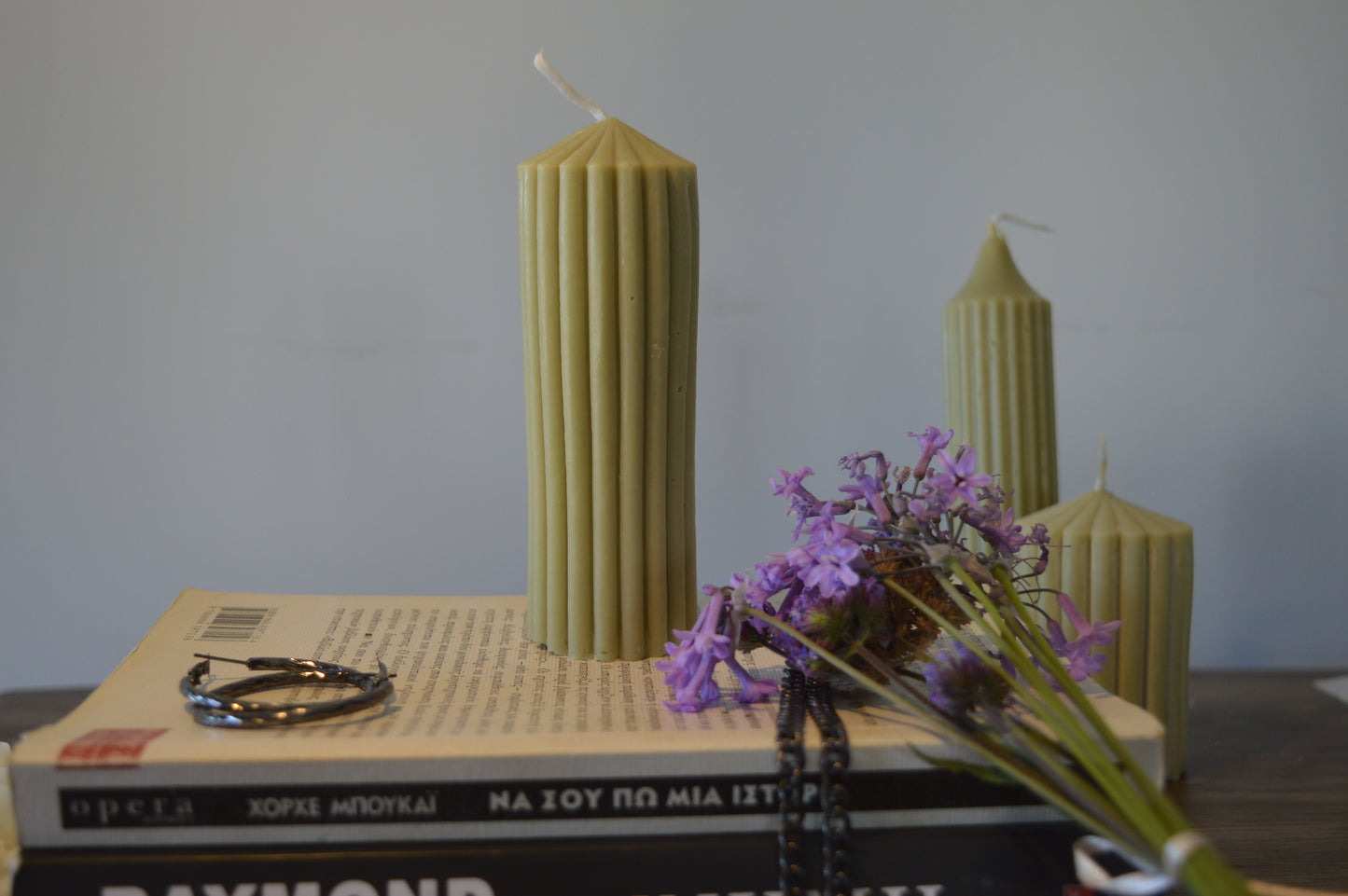 Rib Pillar Candle