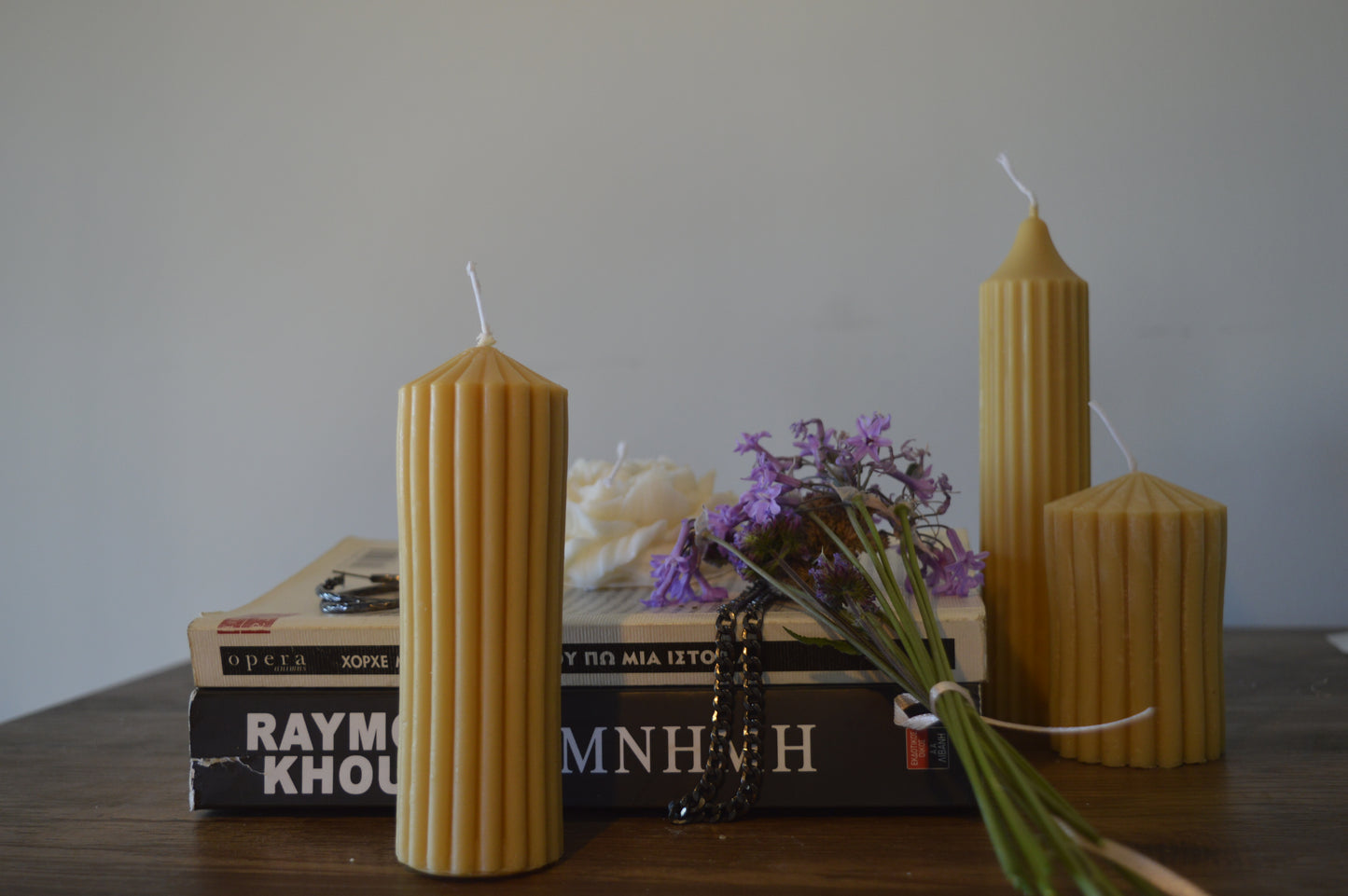 Rib Pillar Candle