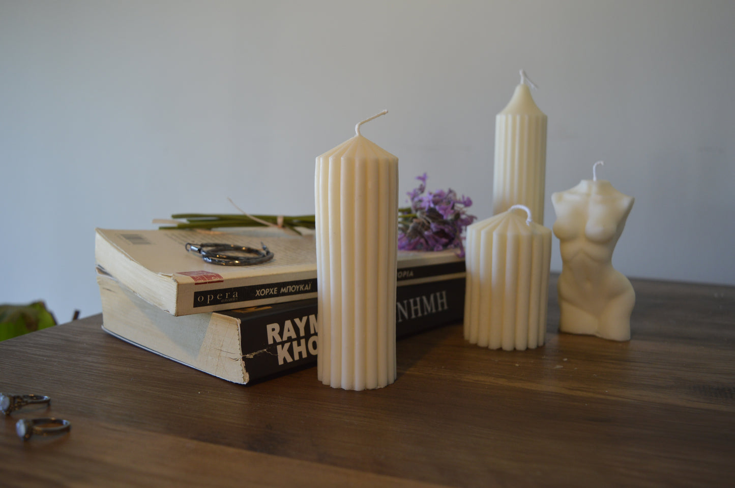 Rib Pillar Candle