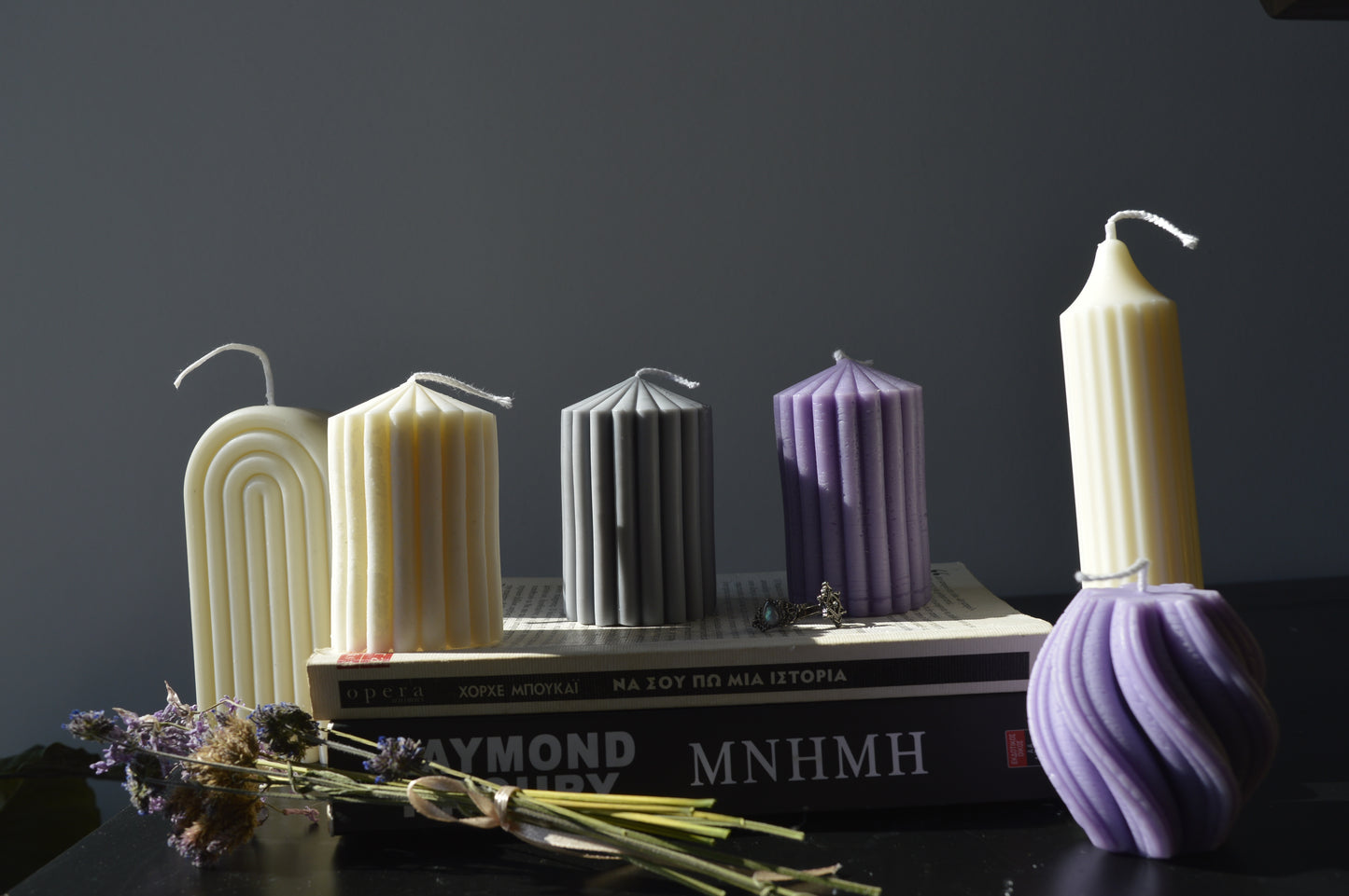 Short Rib Pillar Candle