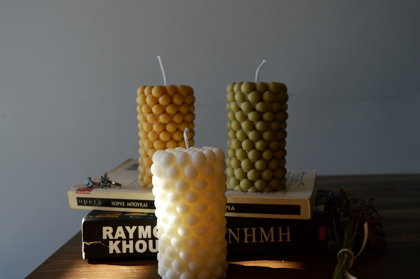 Bubble Pillar Candle