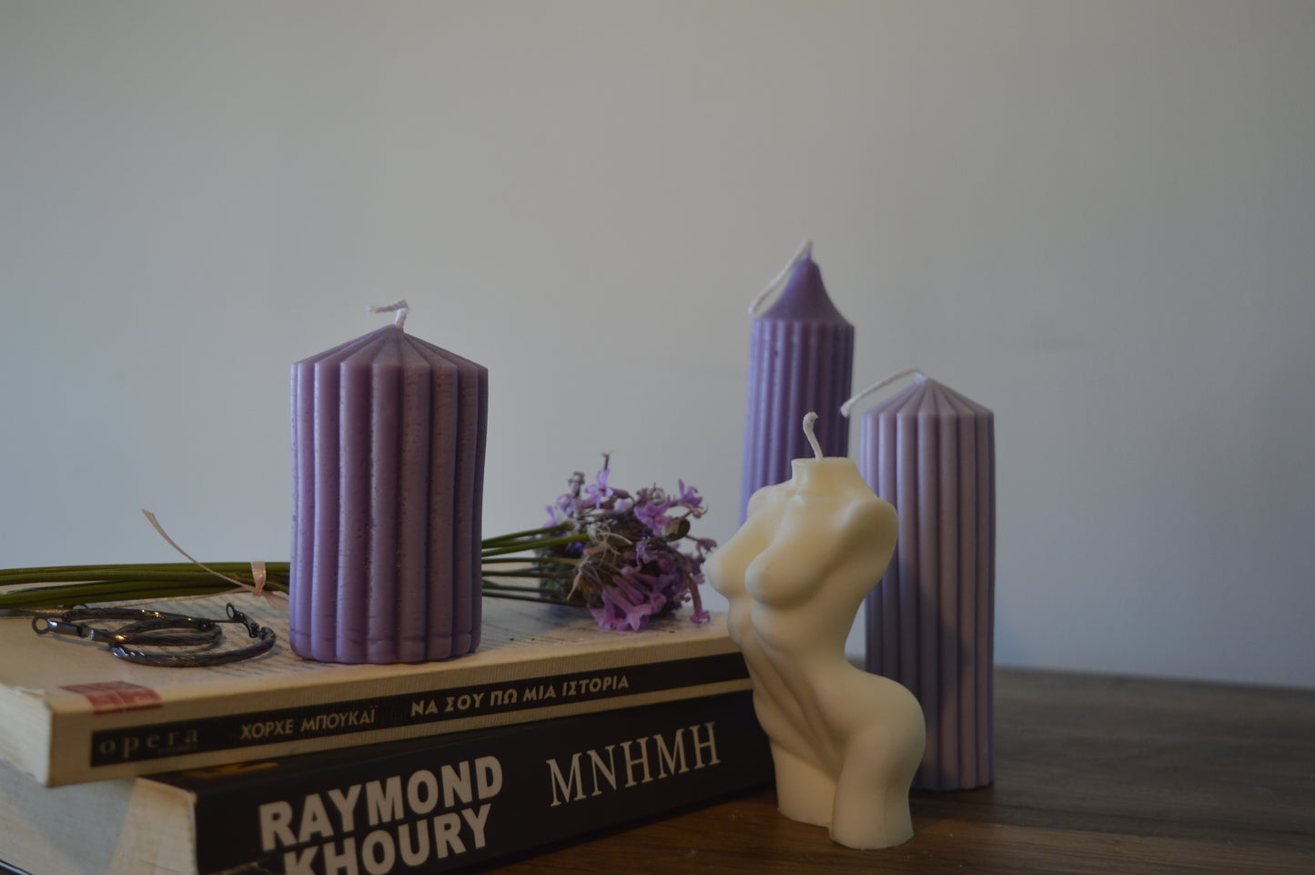 Short Rib Pillar Candle