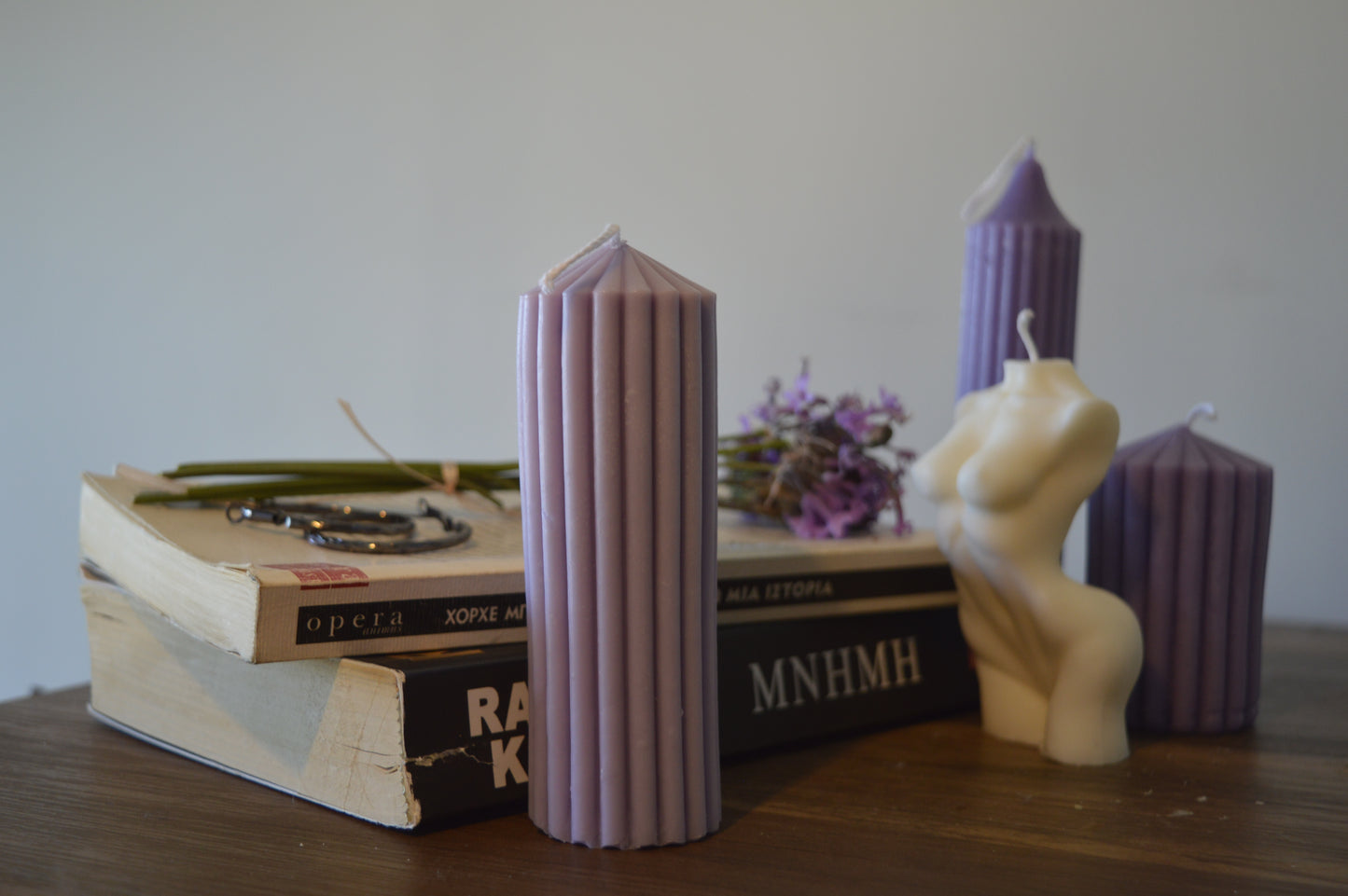 Rib Pillar Candle