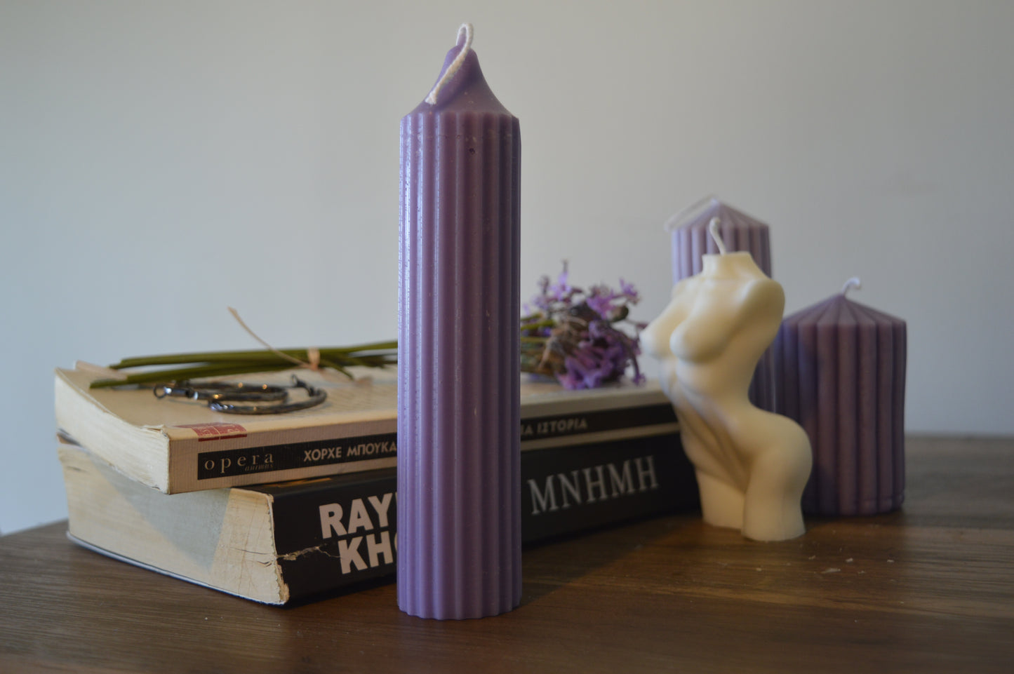 Tall Rib Pillar Candle