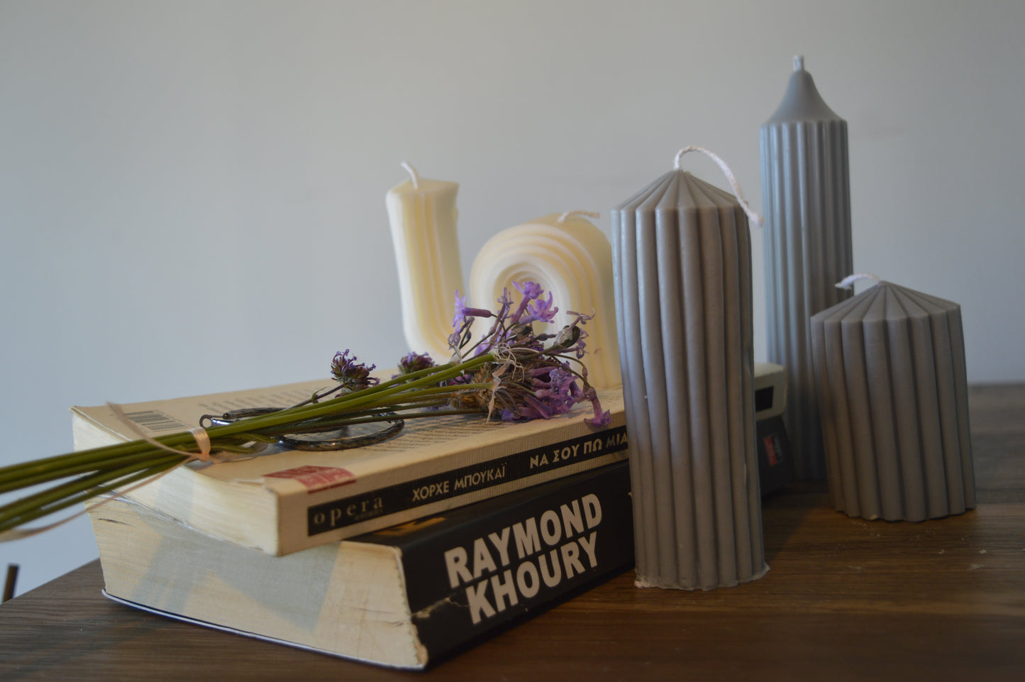 Rib Pillar Candle